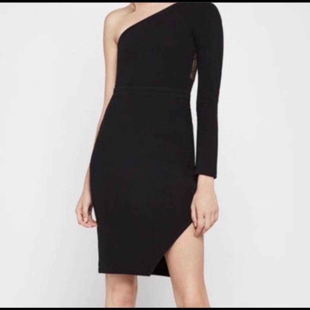 Bcbgeneration One Shoulder Black Dress medium